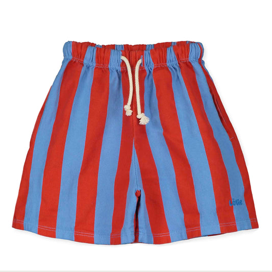 Shorts Twill zweifarbig gestreift von Lötiekids