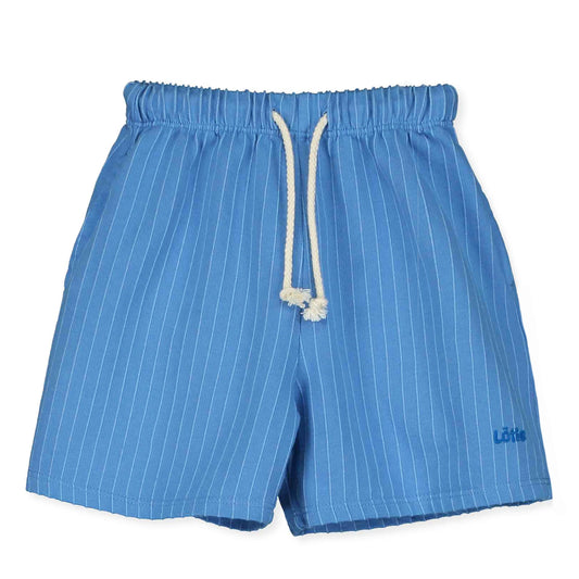 Shorts sweat mit feinen Streifen in Blau von Lötiekids