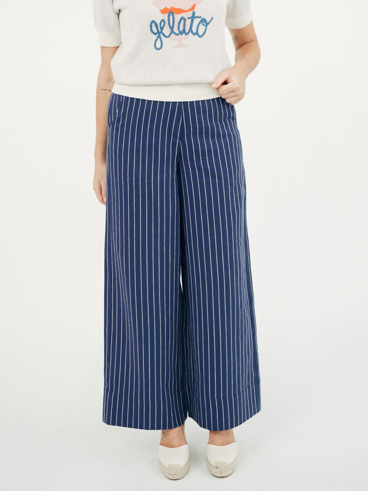 SALE: Sommerhose Navy mit weissen Streifen von Mademoiselle Yéyé