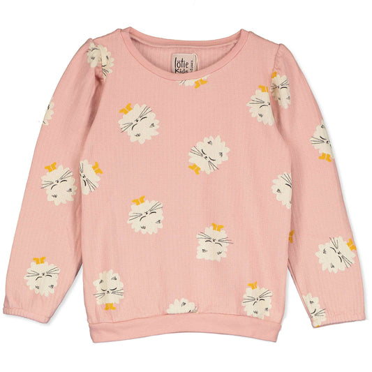 Blusen-Shirt mit Kätzchen auf Rosa