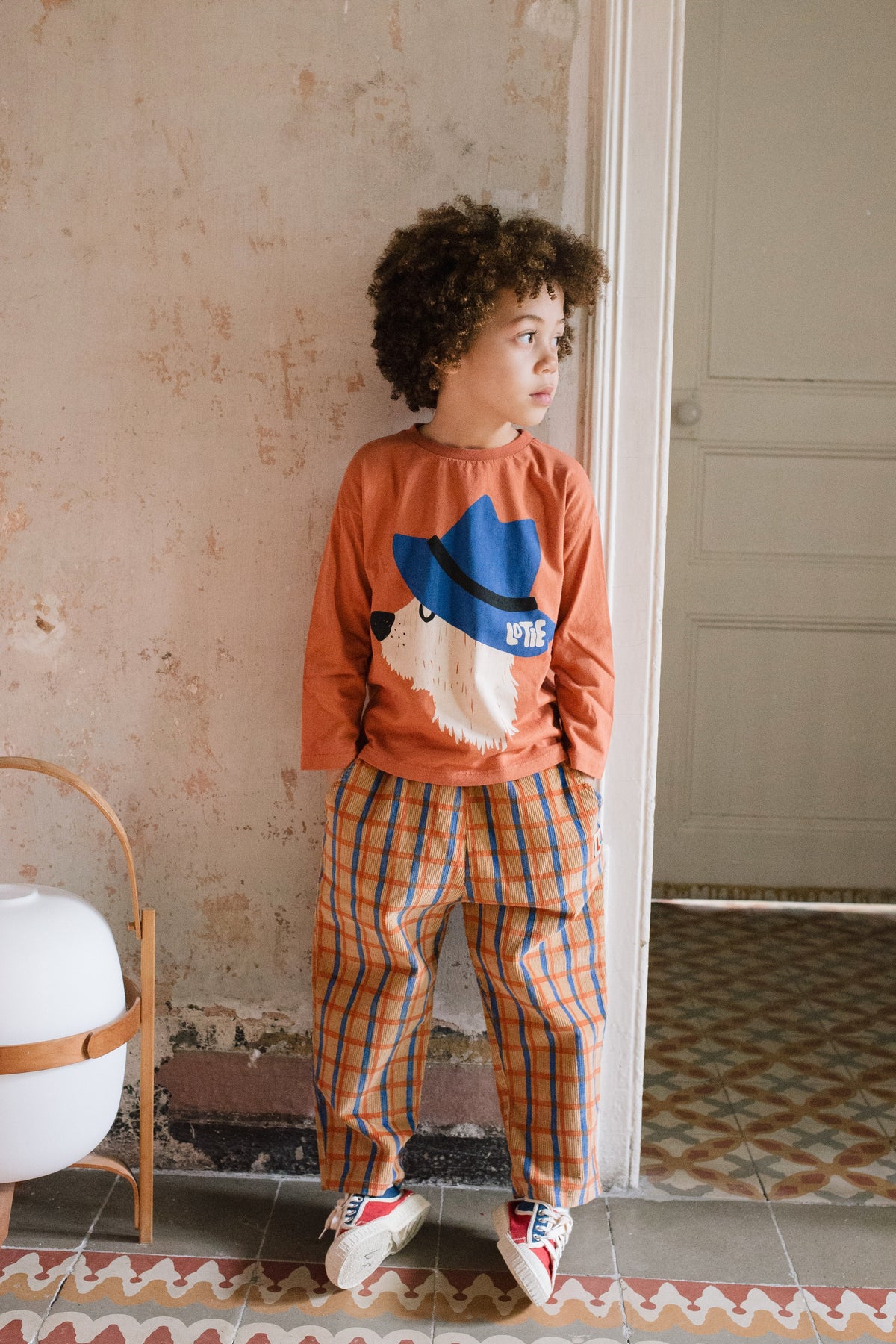 Cord-Hose Rastermuster Toasted von Lötiekids