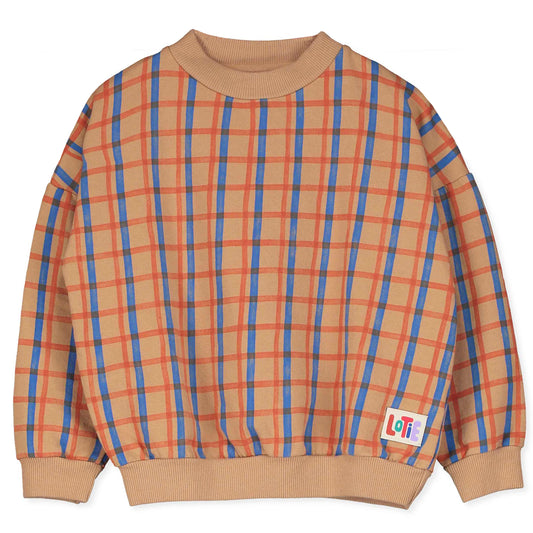 Sweatshirt mit Rastermuster Toasted von Lötiekids