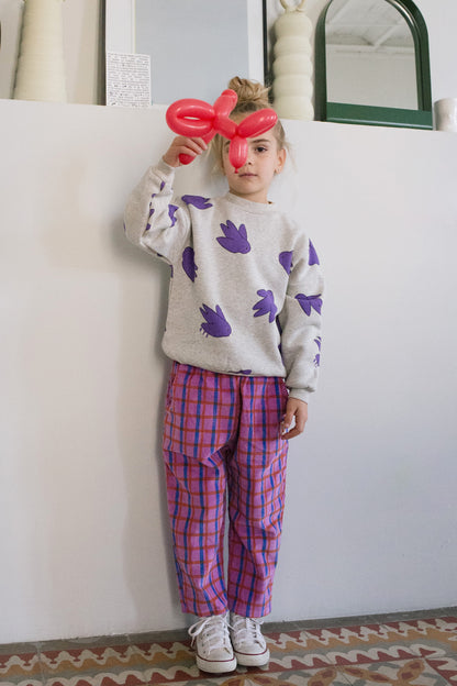 Cord-Hose Rastermuster Fuchsia von Lötiekids