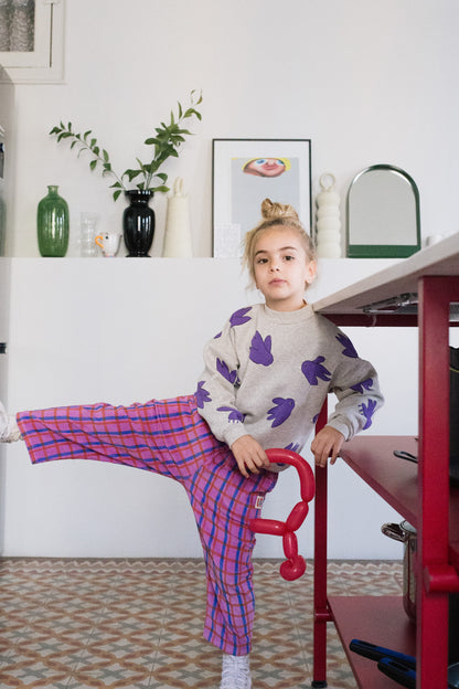 Cord-Hose Rastermuster Fuchsia von Lötiekids