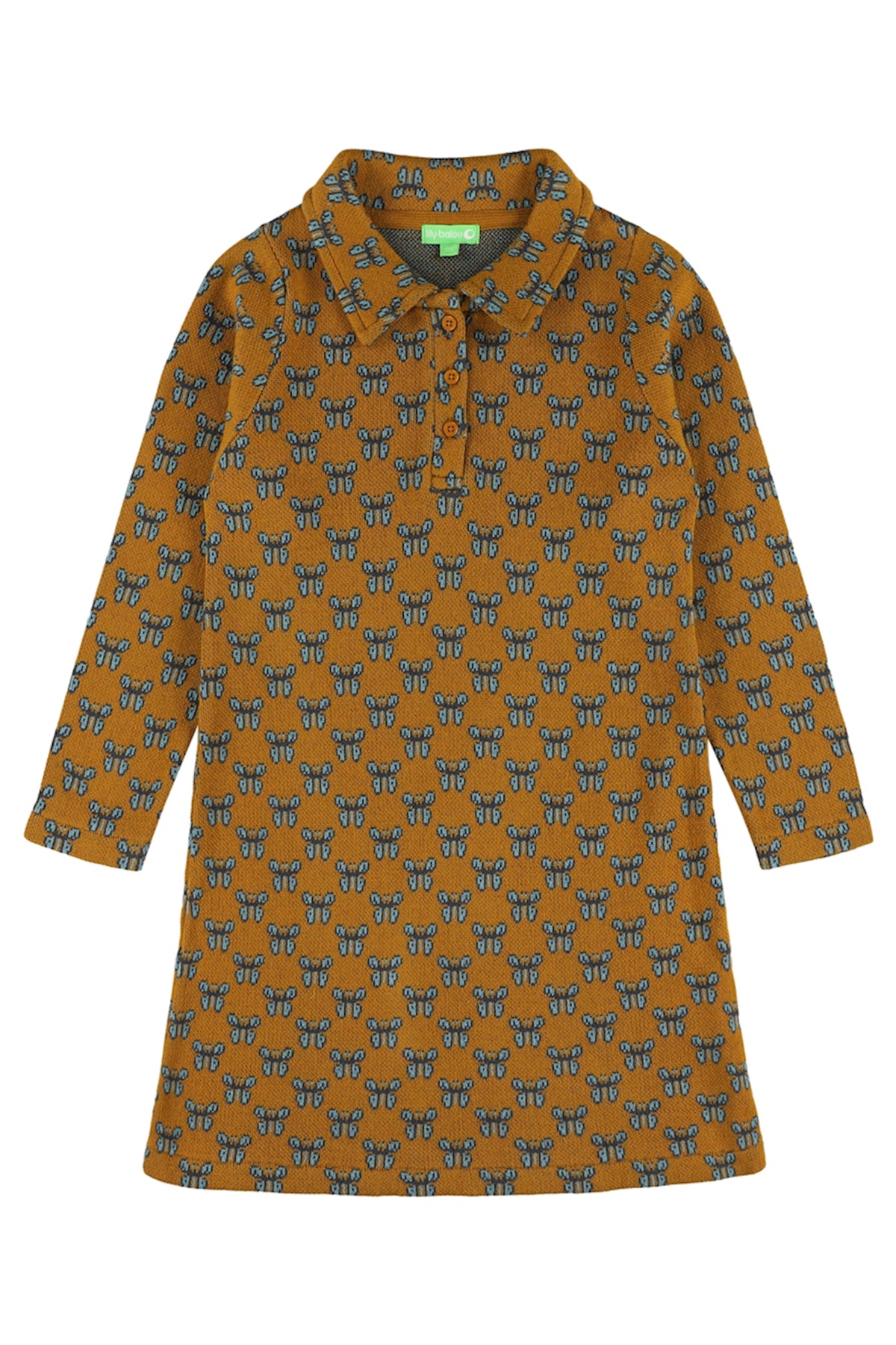 Jacquard-Kleid mit Schmetterling