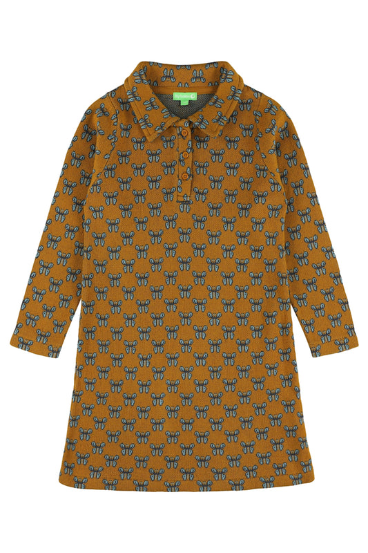 Jacquard-Kleid mit Schmetterling