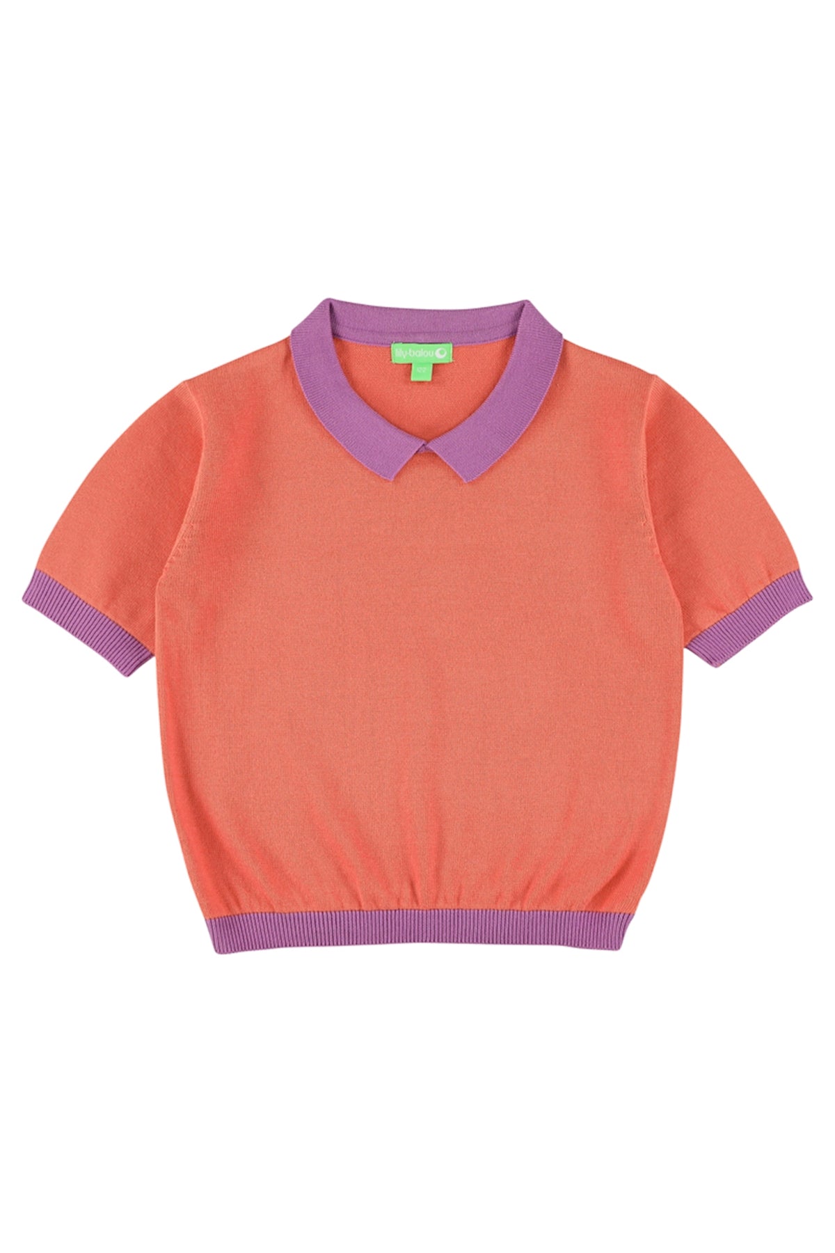 Strick-Shirt mit Kragen in Koralle von Lily Balou