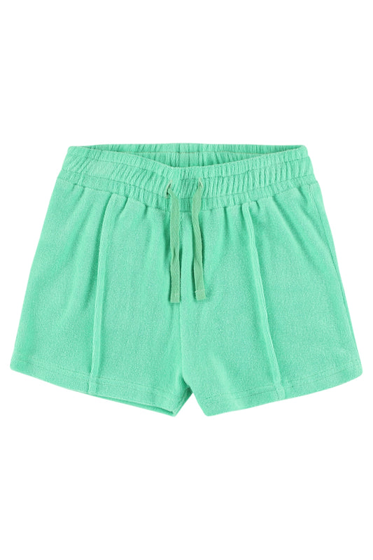 Frottée-Shorts in jadegrün von Lily Balou