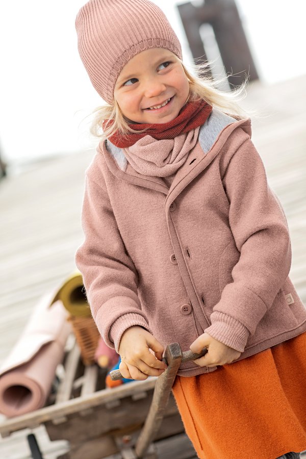 Wollwalk Winterjacke in Grau von Disana