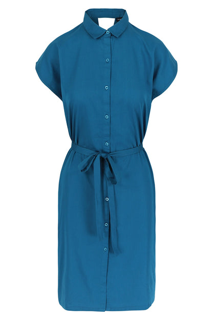 SALE: Satin-Kleid uni in Ozean von Lily Balou