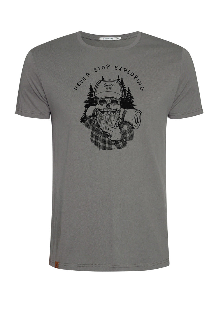 SALE: T-shirt Nature never stop auf Dunkelgrau von Greenbomb