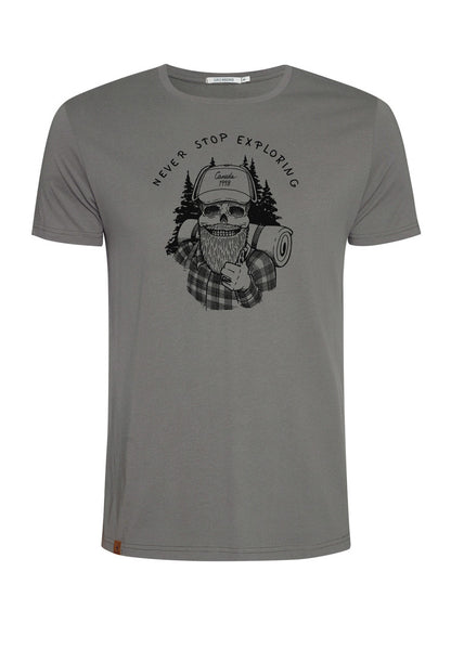 SALE: T-shirt Nature never stop auf Dunkelgrau von Greenbomb