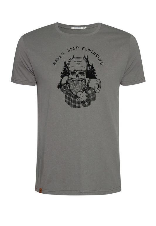 SALE: T-shirt Nature never stop auf Dunkelgrau von Greenbomb