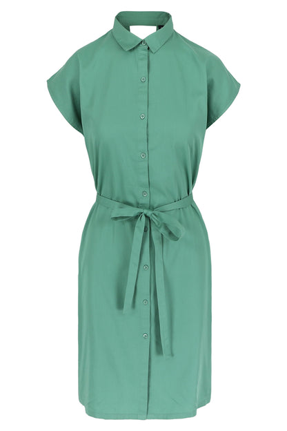 SALE: Satin-Kleid uni in Smaragdgrün von Lily Balou