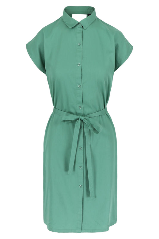 SALE: Satin-Kleid uni in Smaragdgrün von Lily Balou