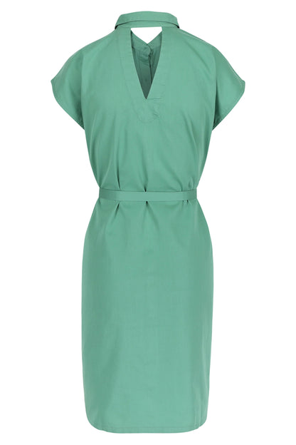 SALE: Satin-Kleid uni in Smaragdgrün von Lily Balou