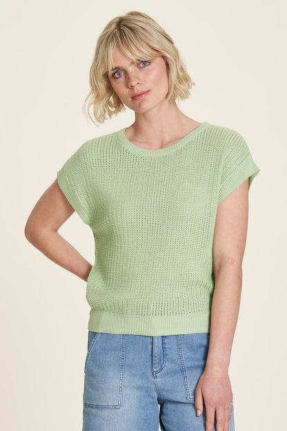 SALE -40%: Strick-Shirt in Topaz Green von Tranquillo