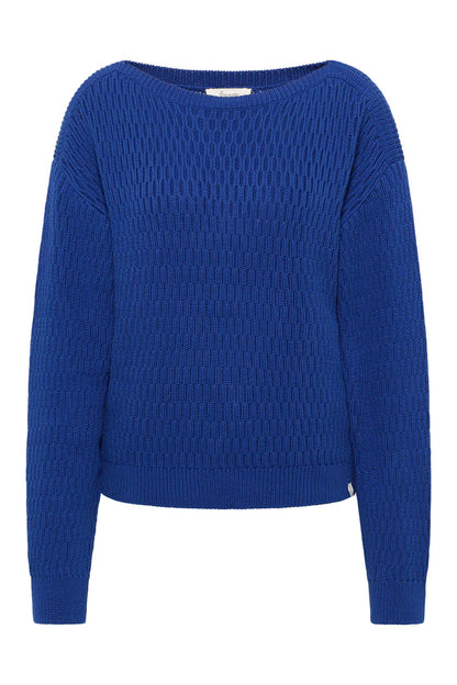 Jacquard-Pullover in Tintenblau von Tranquillo