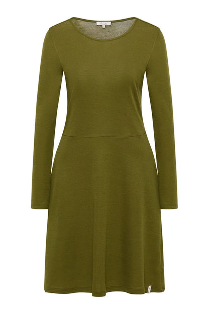 Wolle-Kleid in Olive von Tranquillo