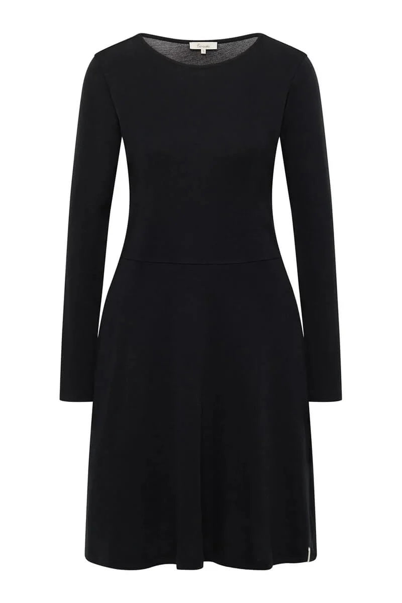 Wolle-Kleid in Schwarz von Tranquillo