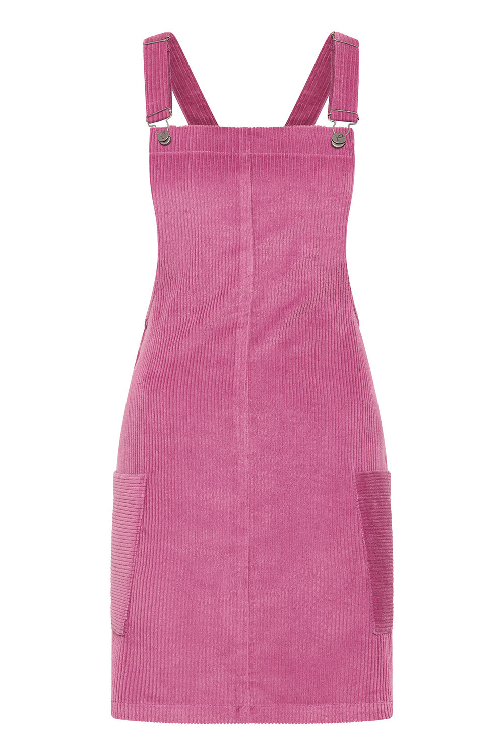 Latzkleid aus Cord in red violet von Tranquillo