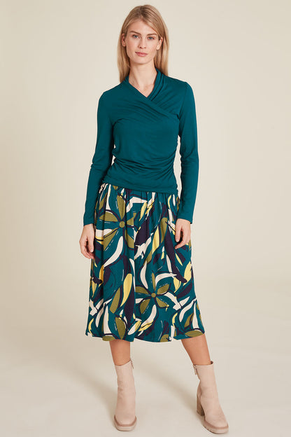 Wickelshirt in Bermuda Blue von Tranquillo
