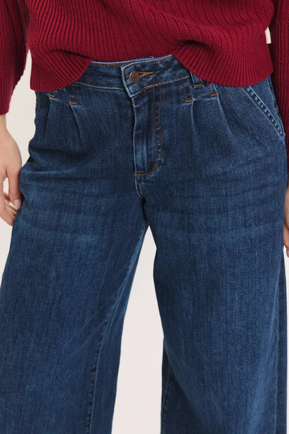 Jeans mit Bundfalten von Tranquillo