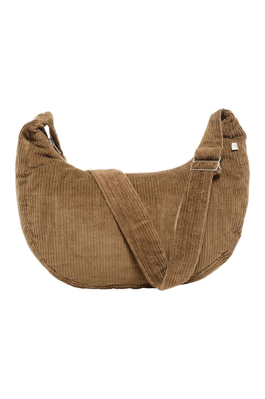 Cord Cross-Body-Bag in Taupe von Tranquillo