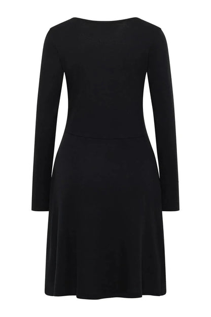 Wolle-Kleid in Schwarz von Tranquillo
