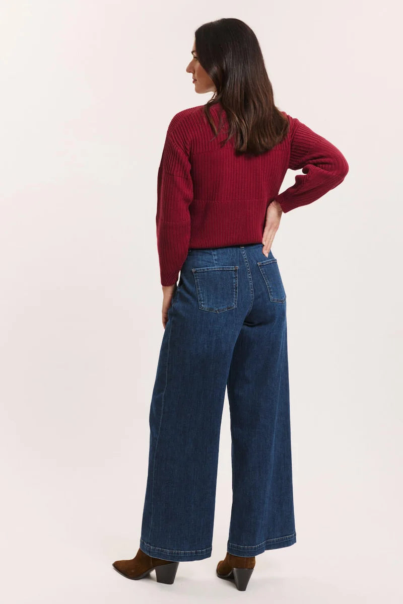 Jeans mit Bundfalten von Tranquillo
