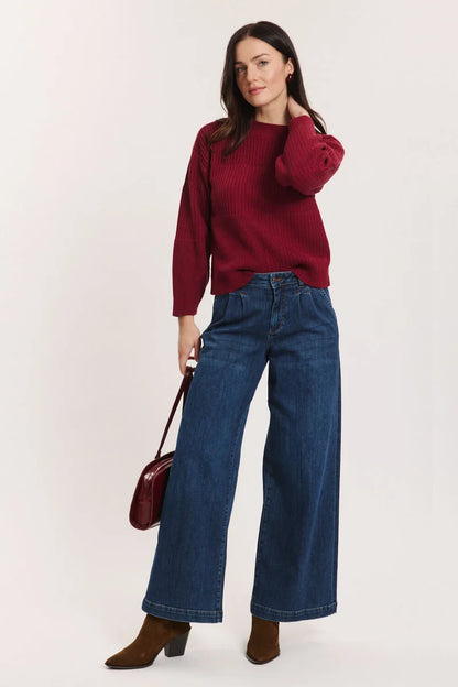 Jeans mit Bundfalten von Tranquillo