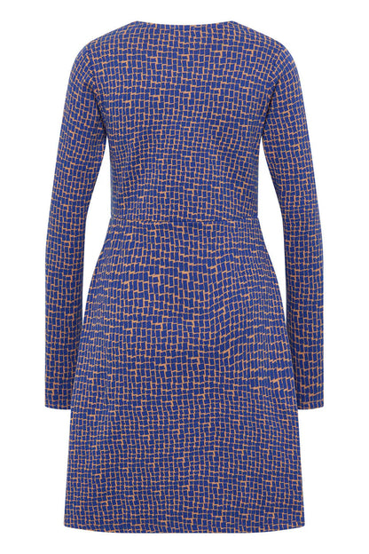 Jacquard-Kleid Blue Windows von Tranquillo