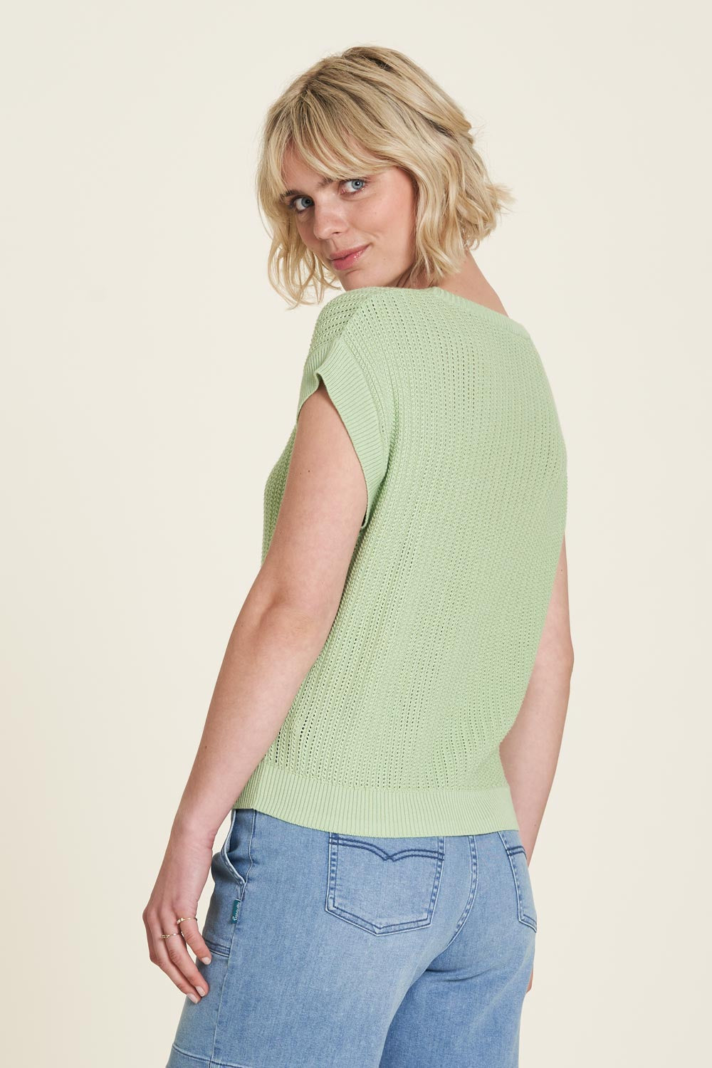 SALE -40%: Strick-Shirt in Topaz Green von Tranquillo