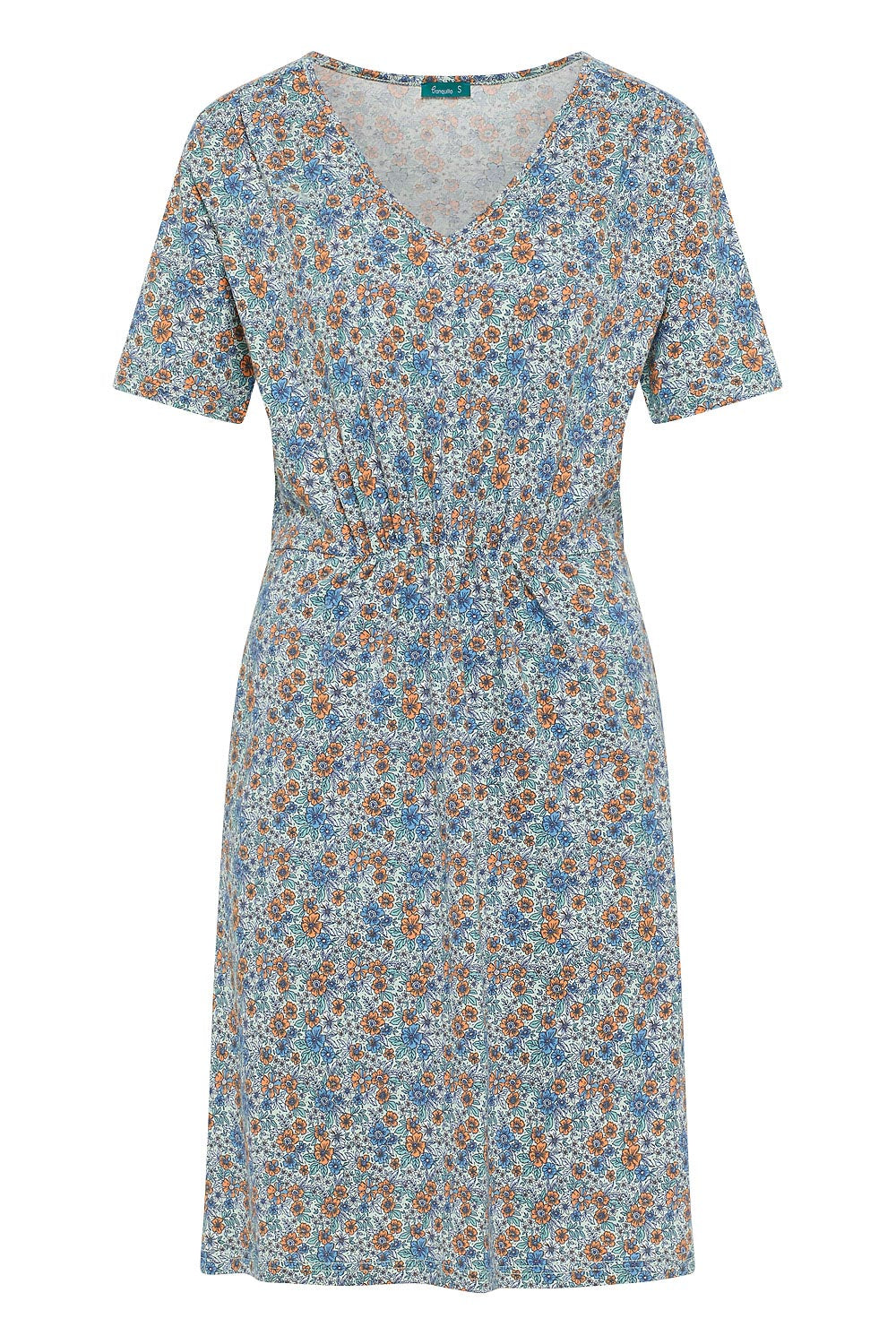SALE: Jerseykleid mit Taschen mit Gartenmuster von Tranquillo