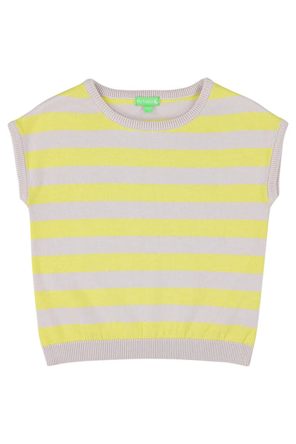 SALE: Strick-Shirt gestreift Zitrone/Lavendel von Lily Balou