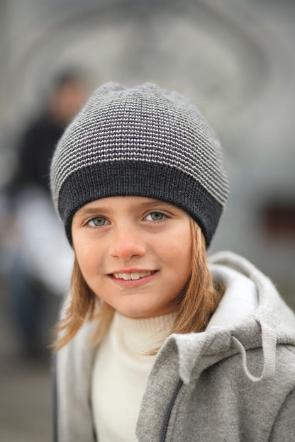 -20%: Woll-Strickmütze Melange in Haselnuss/Beige von Disana