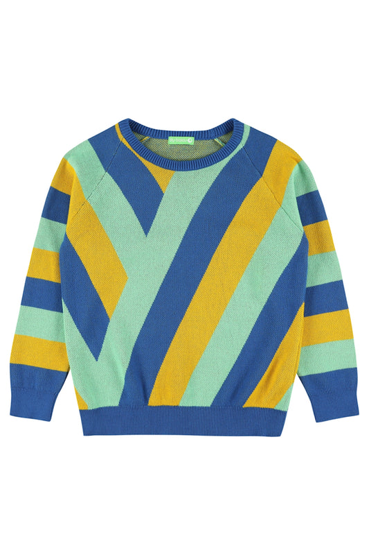 Pulli gestrickt geometrisch gemustert Safran von Lily Balou