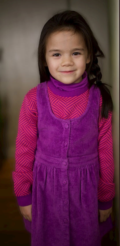 SALE: Gestrickter Pulli geometrisch in Hyacinth/Violet von Lily Balou