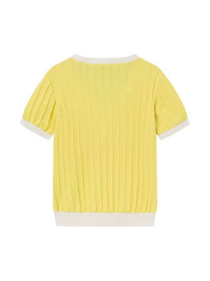 Strickshirt in Canary Yellow von Mademoiselle YéYé