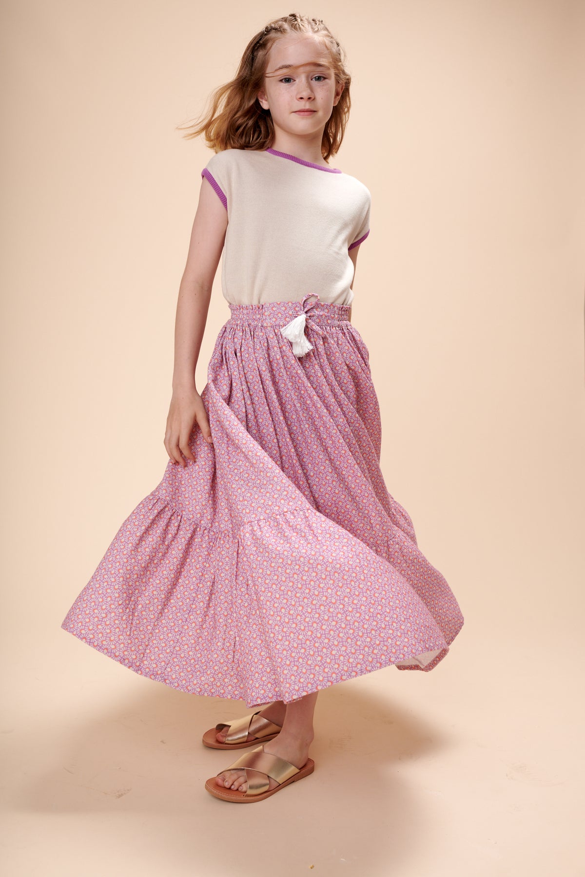 Wendbares Strick-Shirt im weiss und maulbeer-violet von Lily Balou