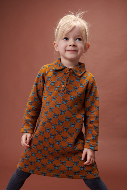 Jacquard-Kleid mit Schmetterling
