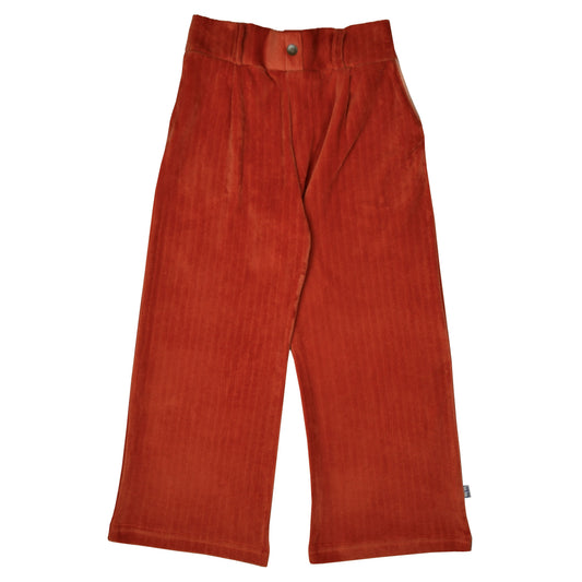 Velours-Hose in Braun/Rot von Baba