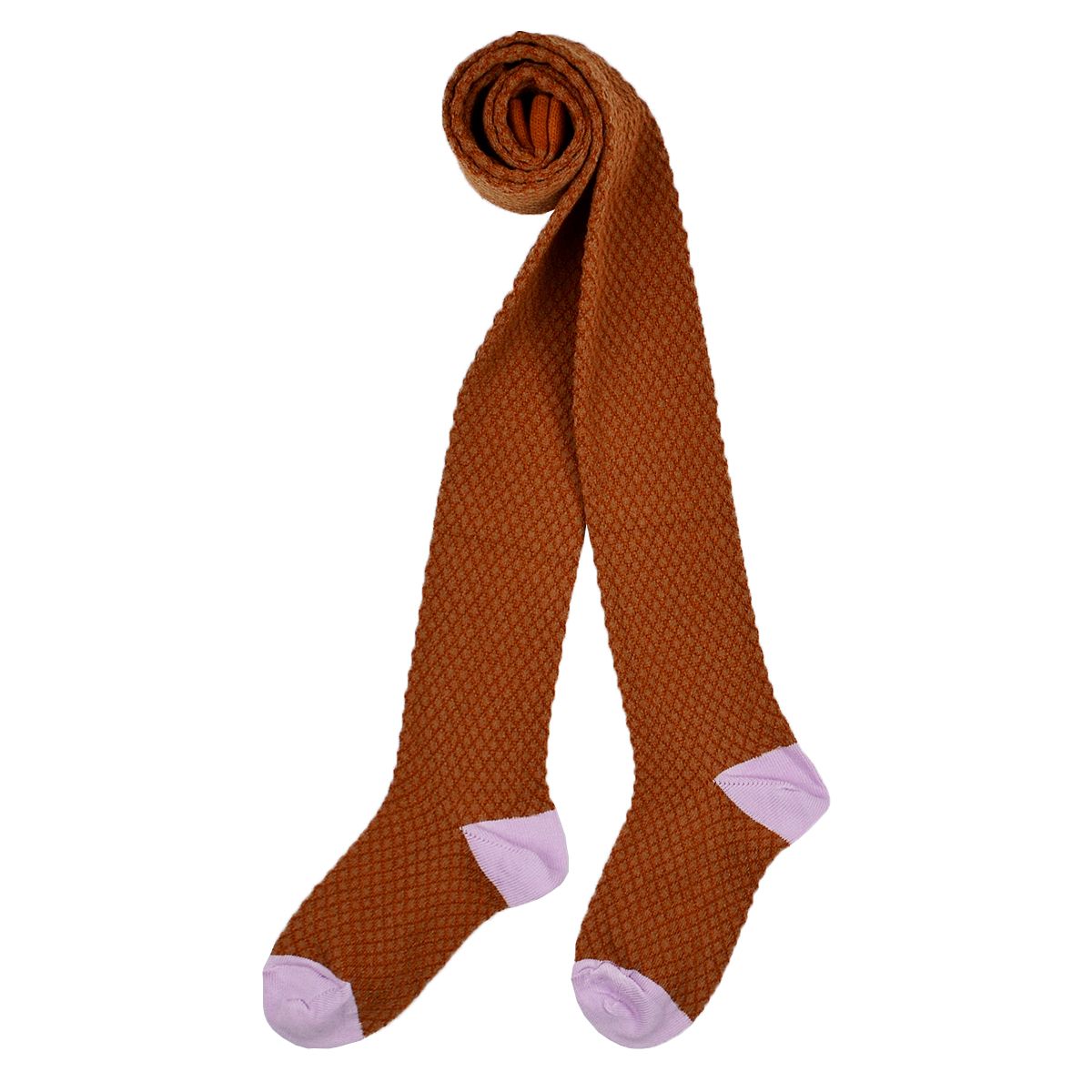 Strumpfhose mit Wabenstruktur in herbstbraun von Baba